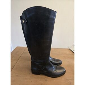STEVEN Womens SADY Black Leather Knee High Boots Size 6.5